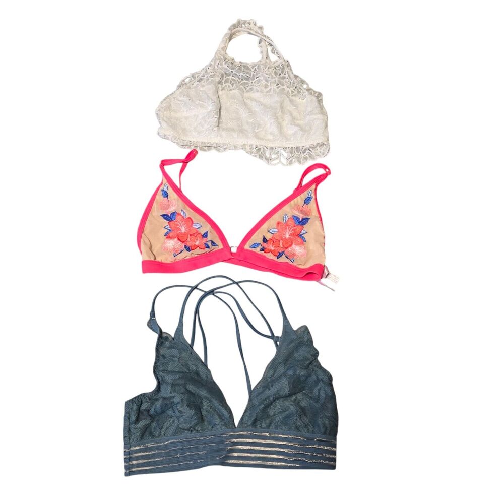 Lot of 3 Bralettes Victoria Secret Pink Aerie Size‎ Small and XS
